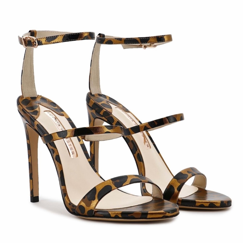 SOPHIA WEBSTER Rosalind Sandal - Metallic Leopard - Size 39.5